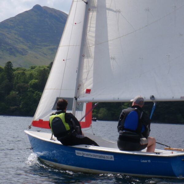 Laser 16 Sailing at Derwent Water Marina